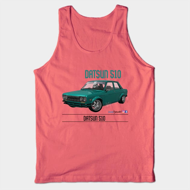 Datsun 510 Aqua Tank Top by PjesusArt